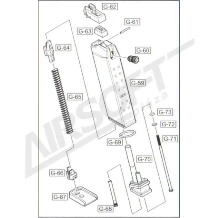 WE GLOCK G17 TÁR ADAGOLÓ RUGÓ (G-65)